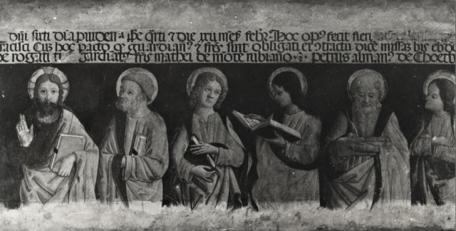 Anonimo — Alemanno Pietro - sec. XV - Cristo tra gli apostoli — insieme